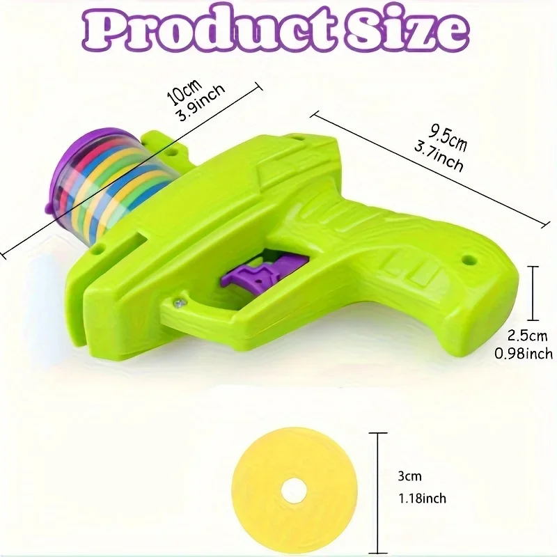JMA Pet Goods flying disc launcher cat toy size chart, 3.9 x 3.7 inches