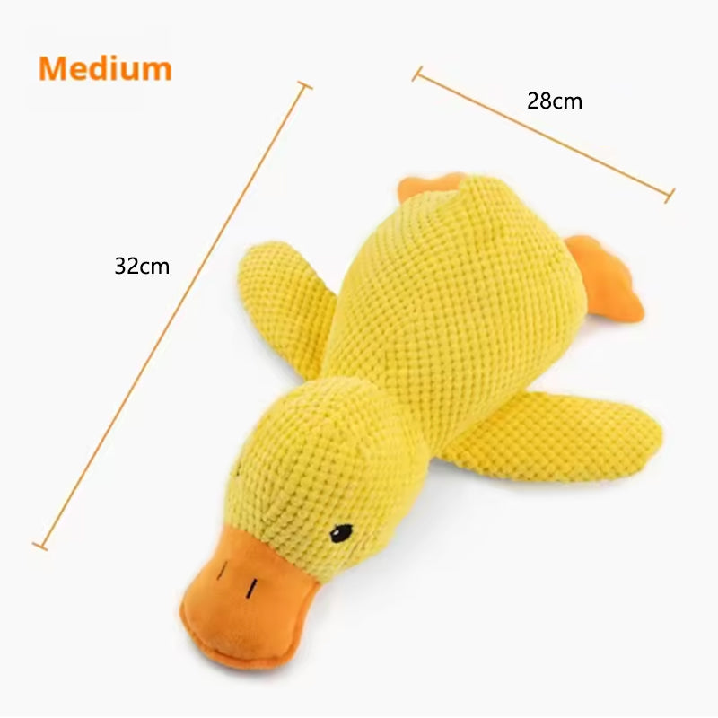 JMA Pet Goods plush duck dog toy in size Medium, 12.6 x 11 in (32 x 28 cm)