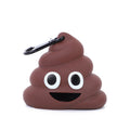 JMA Pet Goods brown poop shaped dog poop bag dispenser with black carabiner clip