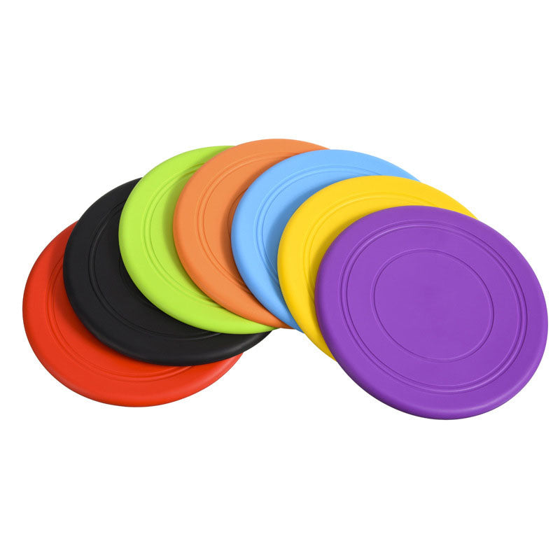 JMA Pet Goods silicone dog flying discs shown in all 7 colors